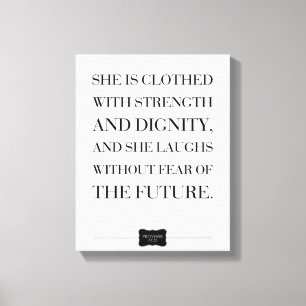 Proverbs Quote Custom Name Wrapped Canvas Print
