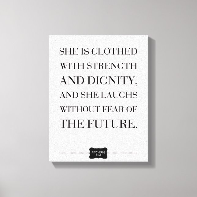 Proverbs Quote Custom Name Wrapped Canvas Print (Front)