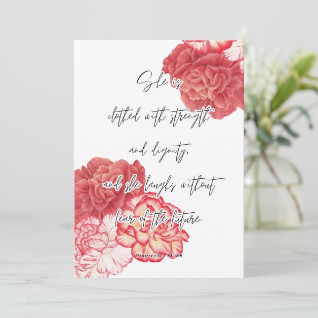 Proverbs, Religious Card, Women's Empowerment Card (Standing Front)