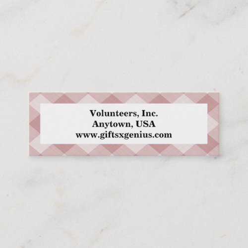 Proverbs Scripture Volunteer Appreciation Mini Business Card