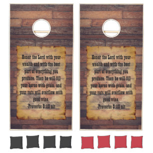 Proverbs verse Cornhole Set