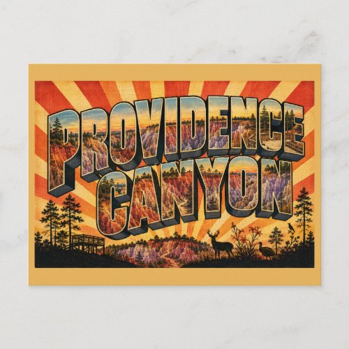 Providence Canyon Georgia Colorful Canyons Forest Postcard
