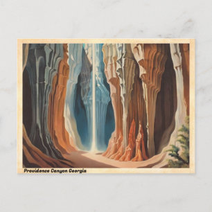 Providence Canyon Georgia Vintage Travel Postcard