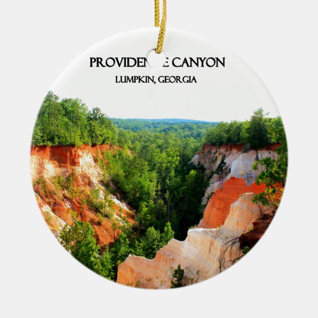 PROVIDENCE CANYON - Lumpkin, Georgia Ceramic Ornament (Front)