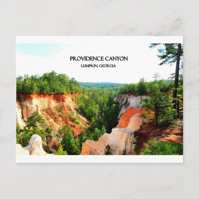 PROVIDENCE CANYON - Lumpkin, Georgia Postcard (Front)