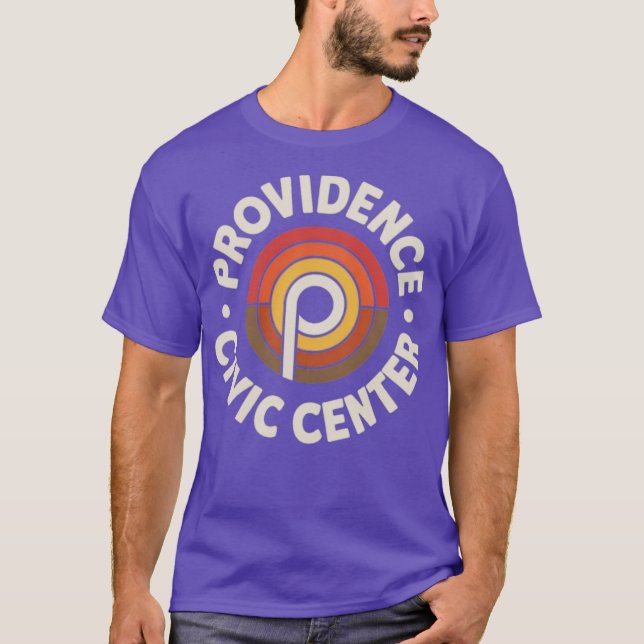 Providence Civic Center Retro 1970s Rhode Island T-Shirt (Front)