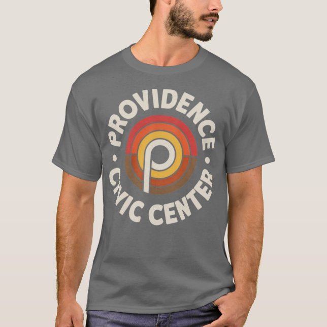 Providence Civic Center Retro 1970s Rhode Island T-Shirt (Front)