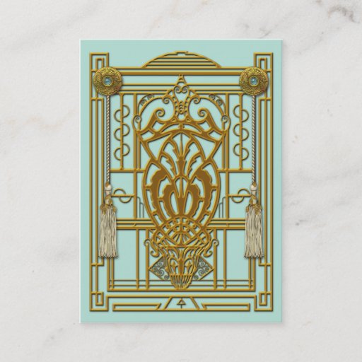 Customizable PROVIDENCE: HOLLYWOOD REGENCY BUSINESS CARD TEMPLATES