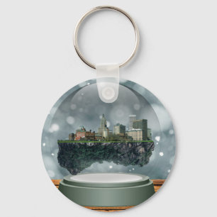 Providence Island Snow Globe Keychain
