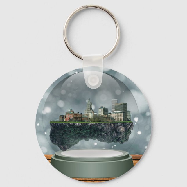 Providence Island Snow Globe Keychain (Front)