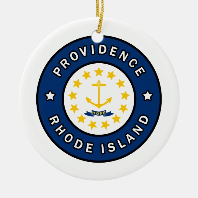 Providence Rhode Island Ceramic Ornament (Front)