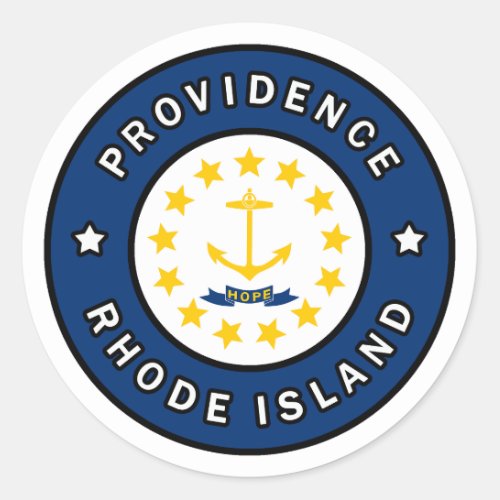 Providence Rhode Island Classic Round Sticker