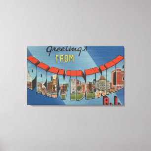 Providence, Rhode Island - Large Letter Scenes 2 Canvas Print