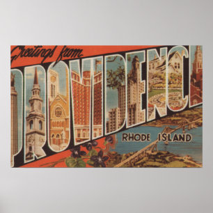 Providence, Rhode Island - Large Letter Scenes 2 Poster