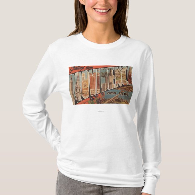 Providence, Rhode Island - Large Letter Scenes 2 T-Shirt (Front)
