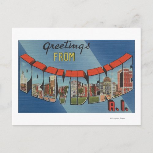Providence Rhode Island _ Large Letter Scenes Postcard