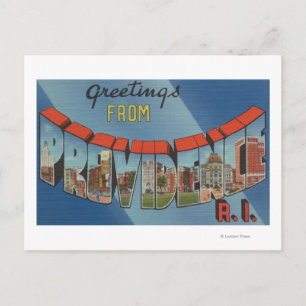 Providence, Rhode Island - Large Letter Scenes Postcard