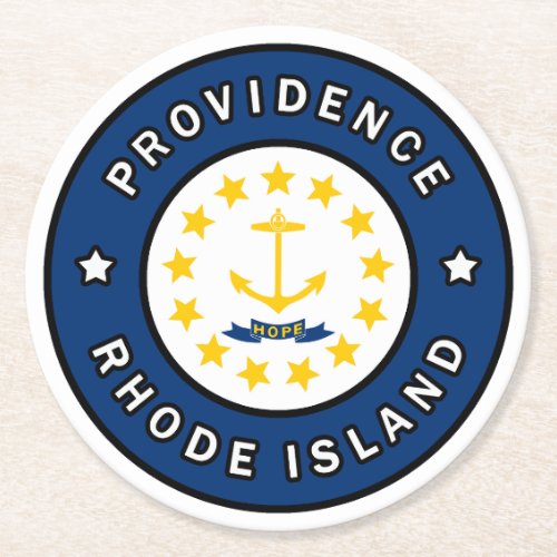 Providence Rhode Island Round Paper Coaster