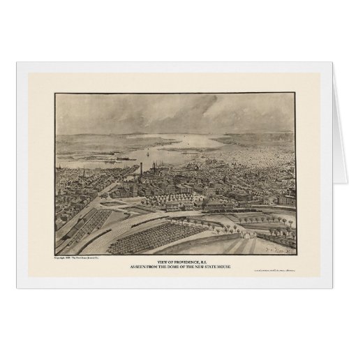 Providence RI Panoramic Map _ 1896