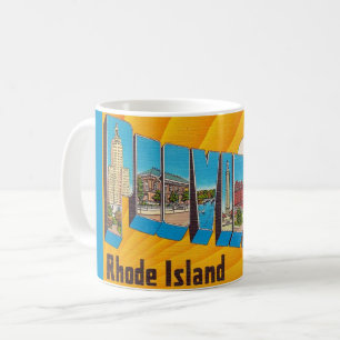 Providence RI Retro Postcard Mug