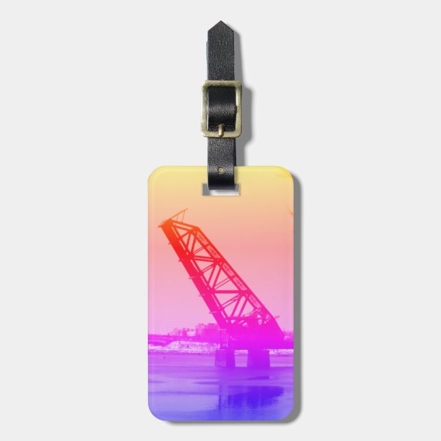 Providence, RI 'Stuck-Up Bridge' Luggage Tag (Front Vertical)