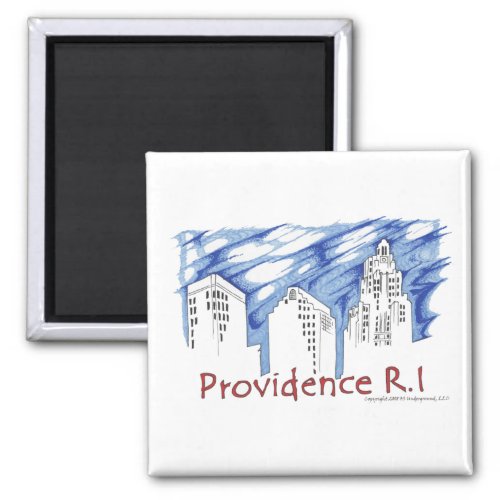 Providence with Blue Skyline Magnet