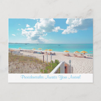"PROVIDENCIALES AWAITS YOUR ARRIVAL" POSTCARD