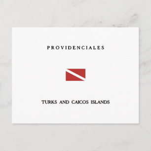 Providenciales Turks and Caicos Islands Scuba Dive Postcard