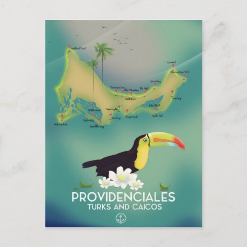 Providenciales turks and caicos postcard