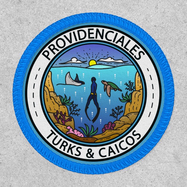 Providenciales Turks and Caicos Scuba Badge (Front)