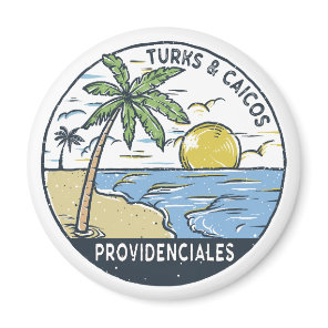 Providenciales Turks and Caicos Vintage Magnet