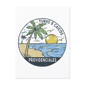 Providenciales Turks and Caicos Vintage Postcard