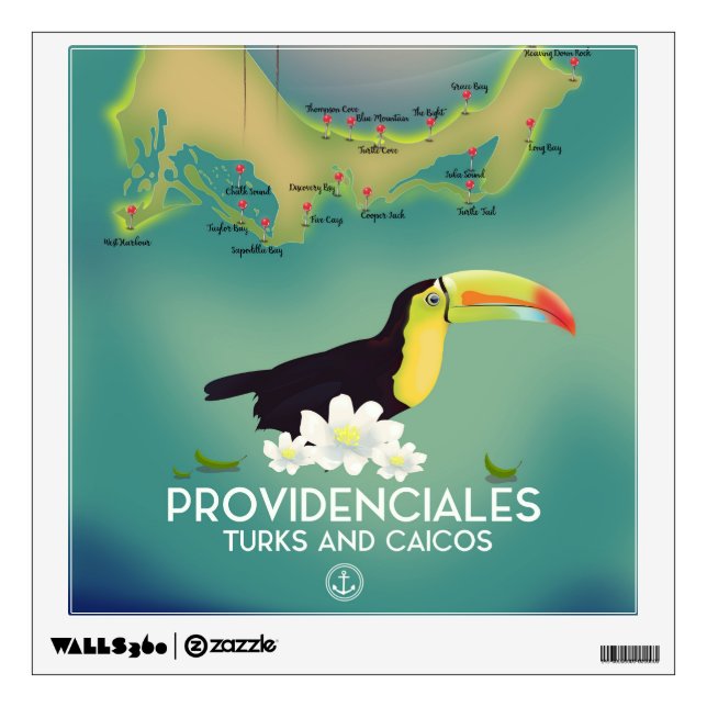 Providenciales turks and caicos wall decal (Front)