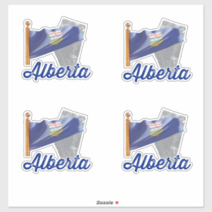 Province of Alberta and Flag Sticker