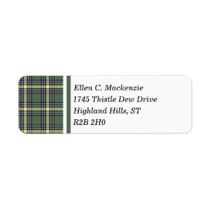 Province of Alberta Canada Tartan Label