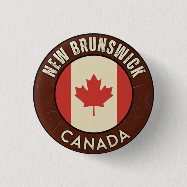 Province of New Brunswick Canada Button (Front)