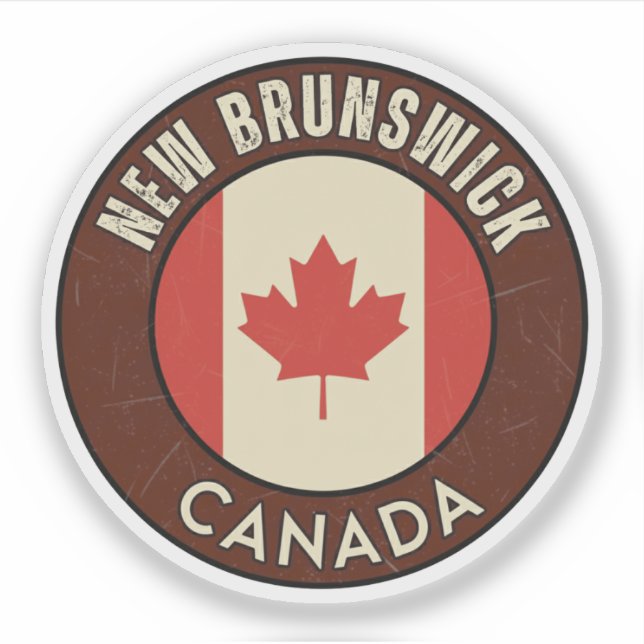 Province of New Brunswick Canada Sticker (Front)