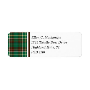 Province of Newfoundland Canada Tartan Label