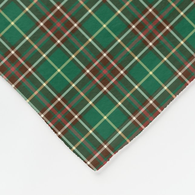 Province of Newfoundland Tartan Fleece Blanket (Corner)