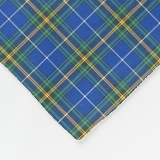 Province of Nova Scotia Canada Tartan Fleece Blanket (Corner)