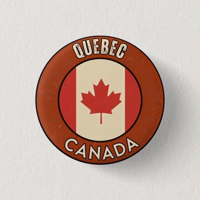 Province of Quebec Canada Button (Front)