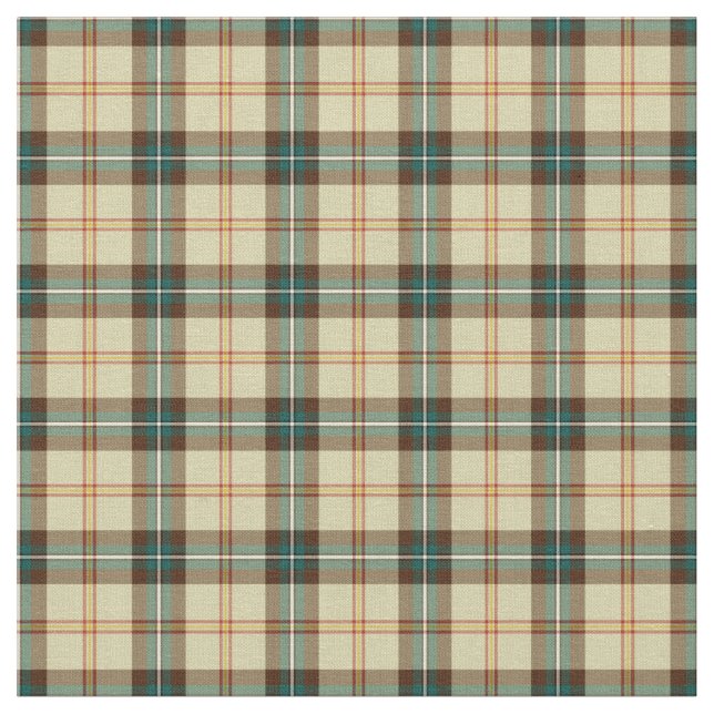 Province of Saskatchewan Canada Tartan Fabric (Close Up)