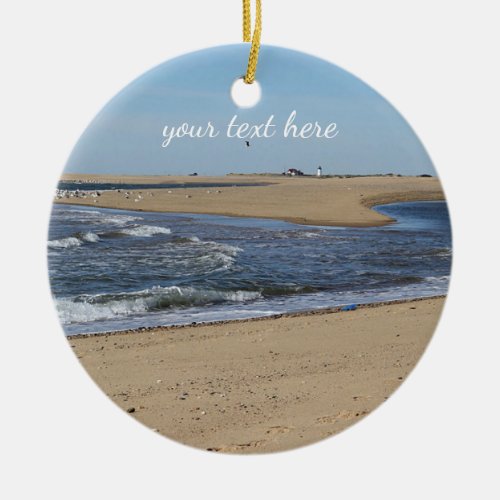 Provincetown Beach on Cape Cod Ceramic Ornament