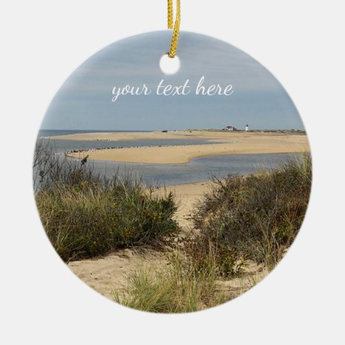 Provincetown Beach on Cape Cod Ceramic Ornament