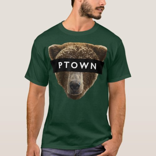 Provincetown Bear PTOWN Censor Bar  T_Shirt