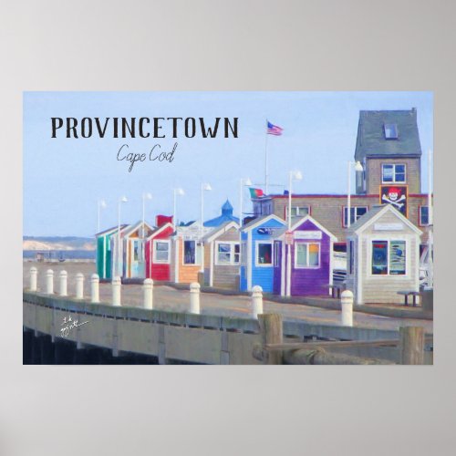 Provincetown Cape Cod Boardwalk Photography Poster