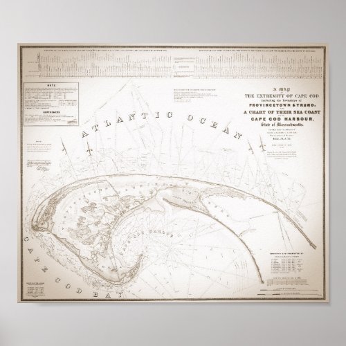 Provincetown Cape Cod Map Poster