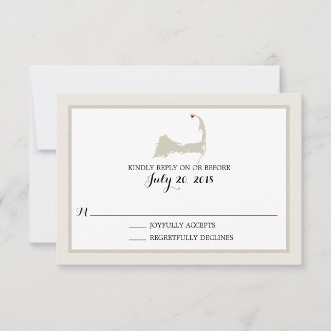 Provincetown Cape Cod | Wedding RSVP (Front)