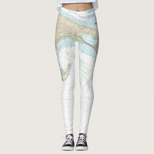 Provincetown Harbor Nautical Chart 13249 Leggings (Front)
