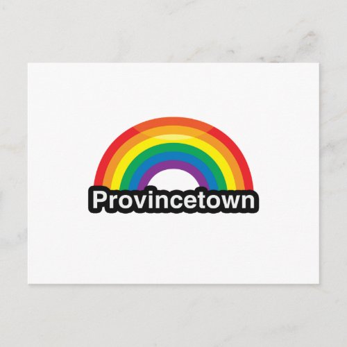 PROVINCETOWN LGBT PRIDE RAINBOW _png Postcard